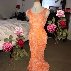 Bright orange summer dress! 🥰🌱✨🥰🍃🦋🦋